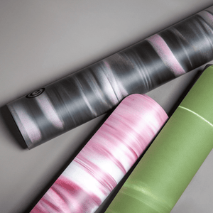 Tapete de Yoga em PU 4.5mm | PRO Colors Tie Dye - ROSA E BRANCO
